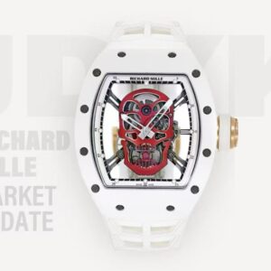 RM 052 White ceramic with red skull (limited edition for Asia)