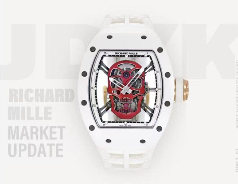 RM 052 White ceramic with red skull (limited edition for Asia)