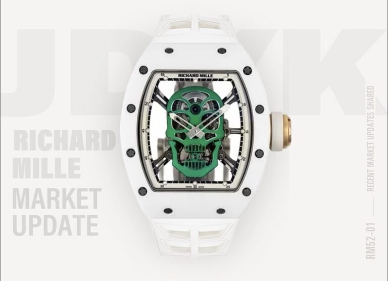 RM 052 White ceramic green skull (Asian limited edition)